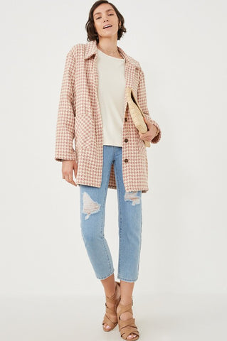 Plus Houndstooth Coat